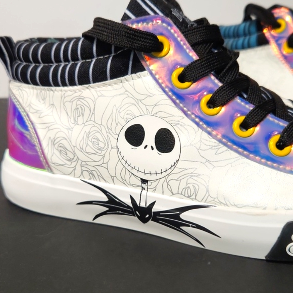 Disney Nightmare Before Christmas Jack Skellington Sally High Top Size 6 - Picture 5 of 16